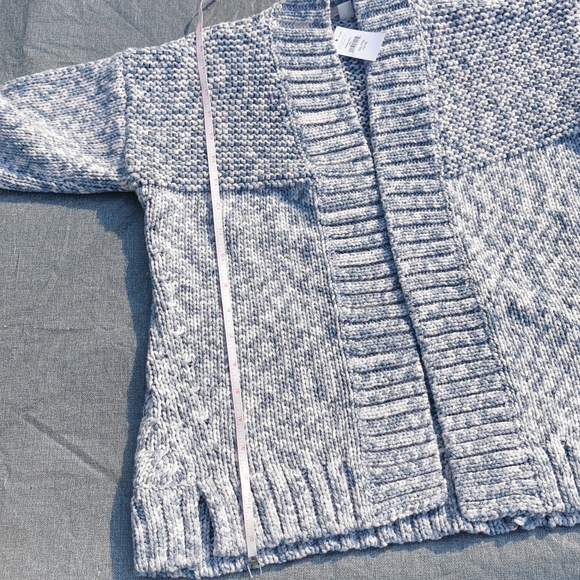 Gap Kids XXL 14 - 16 open cardigan cargi New NWT blue white pinkish tinge - Picture 6 of 15